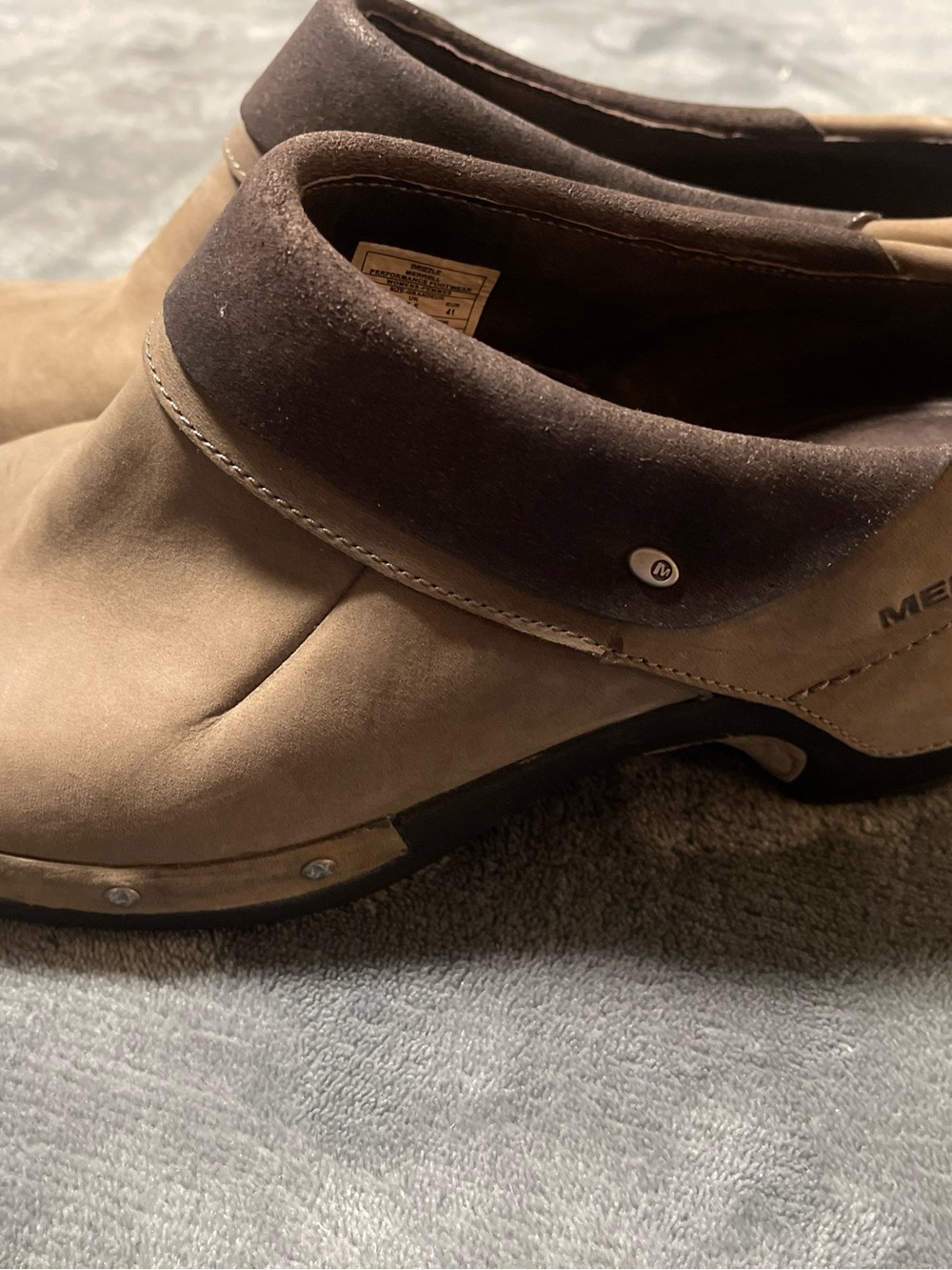 Merrell Drizzle Mules Clogs Shoes Women's Brown Studded Slip On Comfort - US 10
